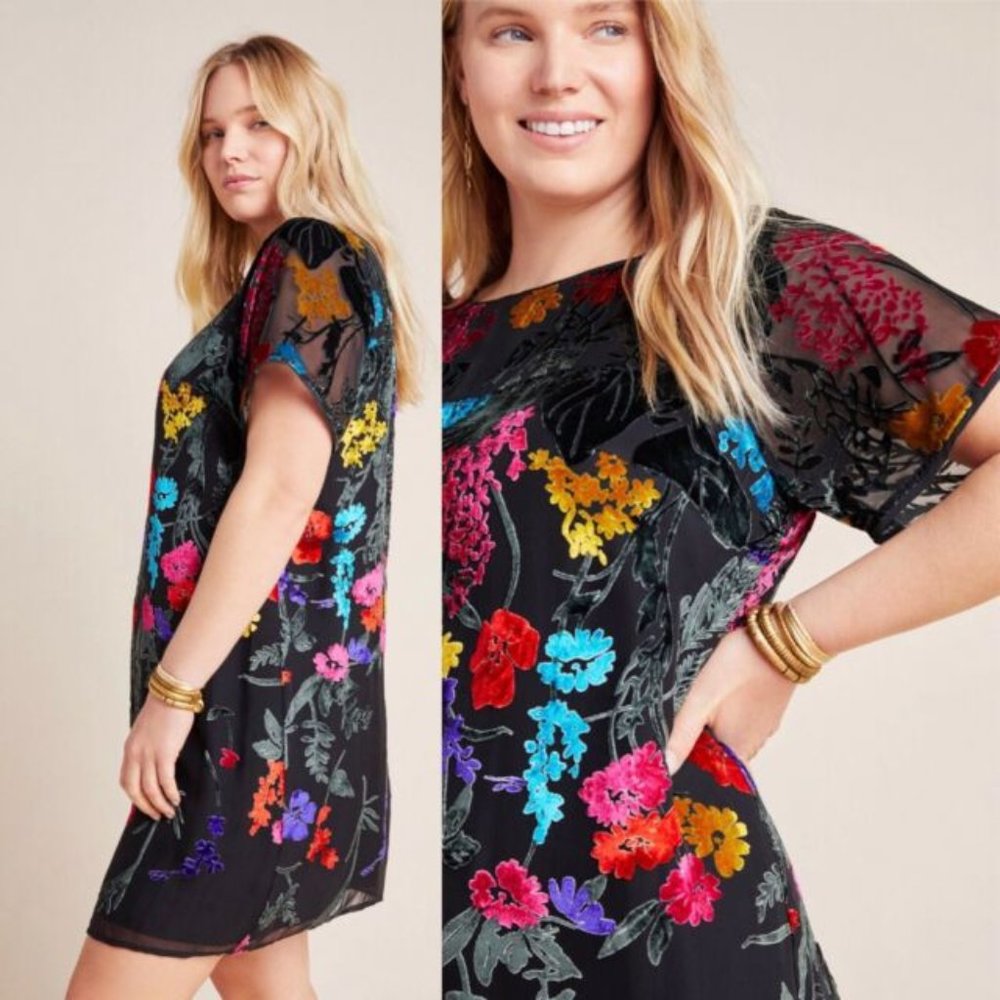 NWT Anthropologie Maeve Alisa Burnout Tee Dress